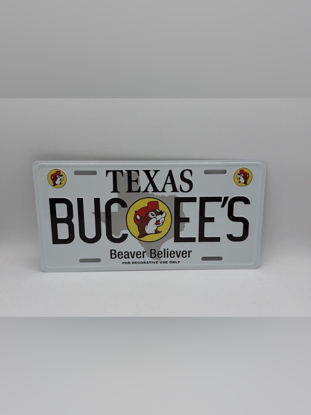 Texas Beaver Believer License Plate - White